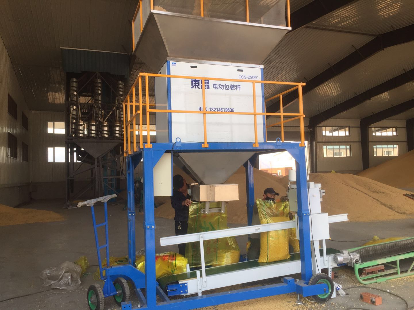 玉米定量打包裝車，雙計量斗打包秤能排上大用場